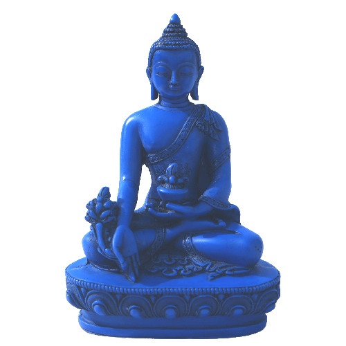 Medicine Buddha Blue 6" tall RB-859L - Click Image to Close